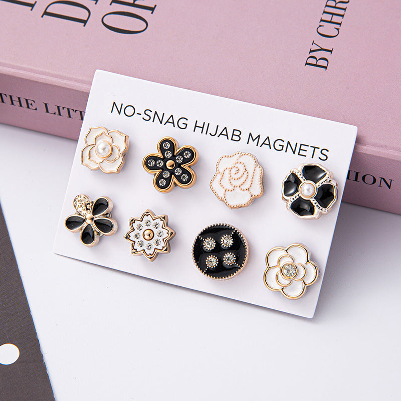 Broche magnétique pour hijab Versatile Allure Floral (MAC338)