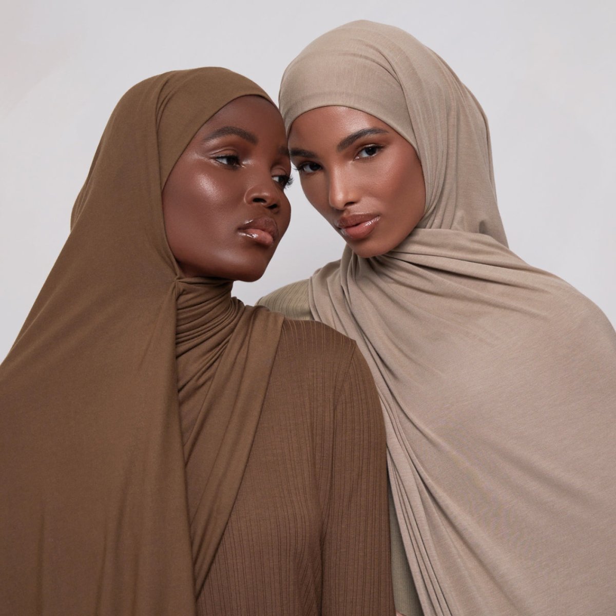 Hijab en Coton Mercerisé Jersey Bouclé Angle Droit, Haute Qualité, Respirant (MH068)
