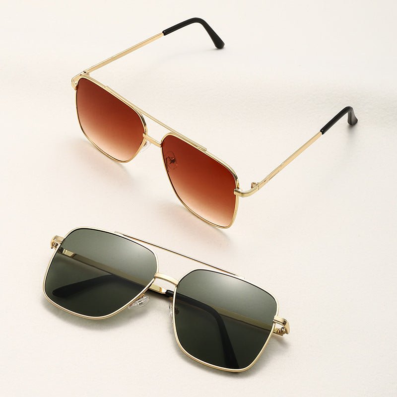 Lunettes de soleil vintage à double pont - Style rétro intemporel pour homme et femme (MAC265)