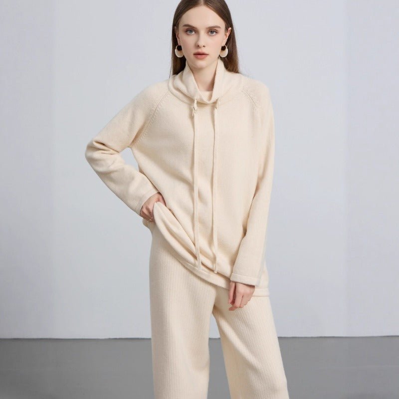 Pull en maille élégant demi-col roulé avec cordon de serrage | Haut style pull-over polyvalent (MS120)