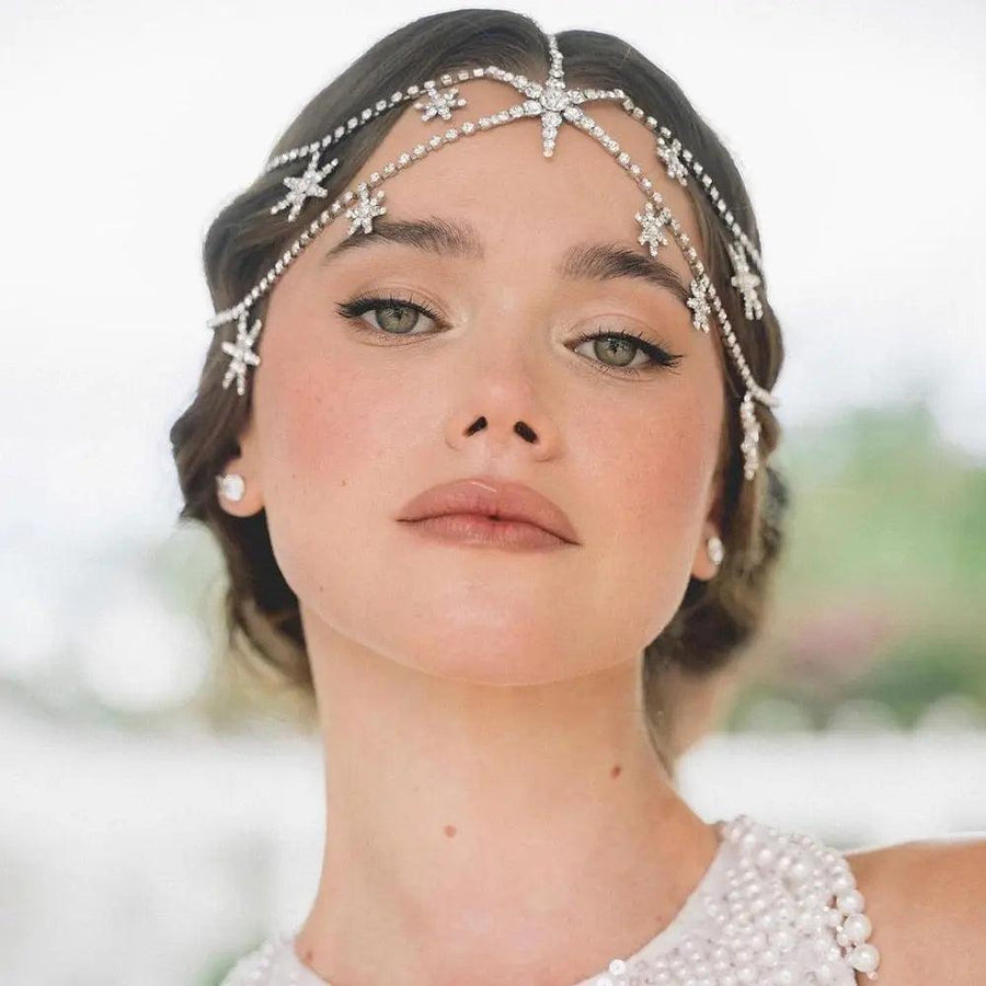 Serre-tête chaîne étoile strass MAC050