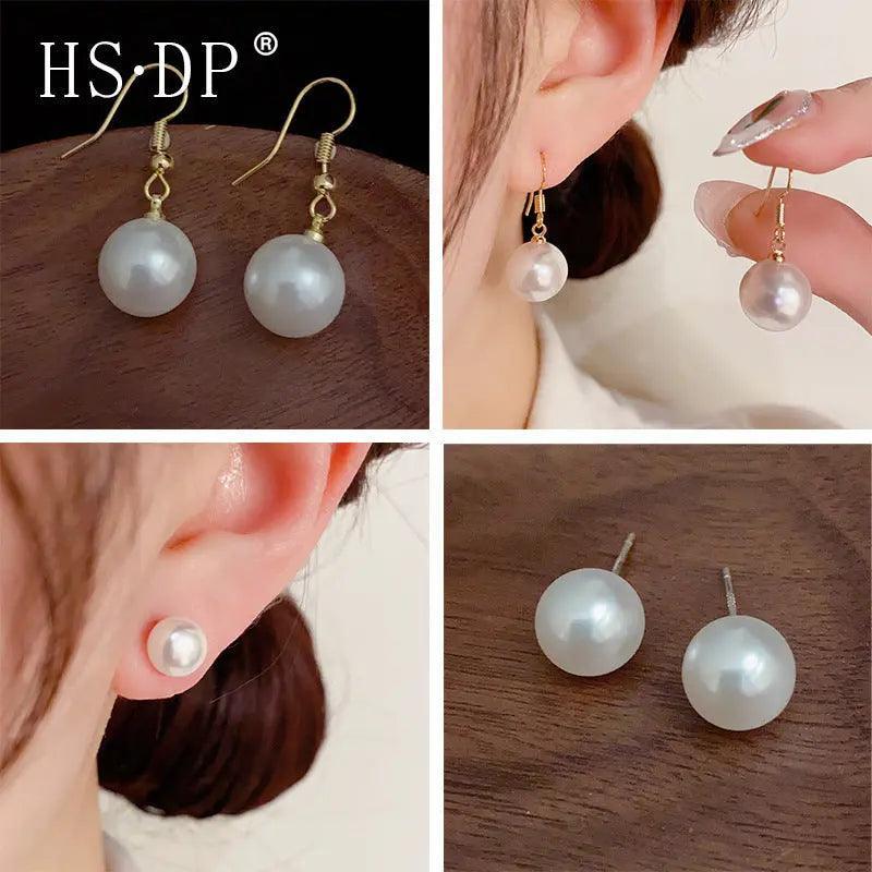 Boucles d'oreilles puces en perles de culture d'eau douce naturelles MAC055