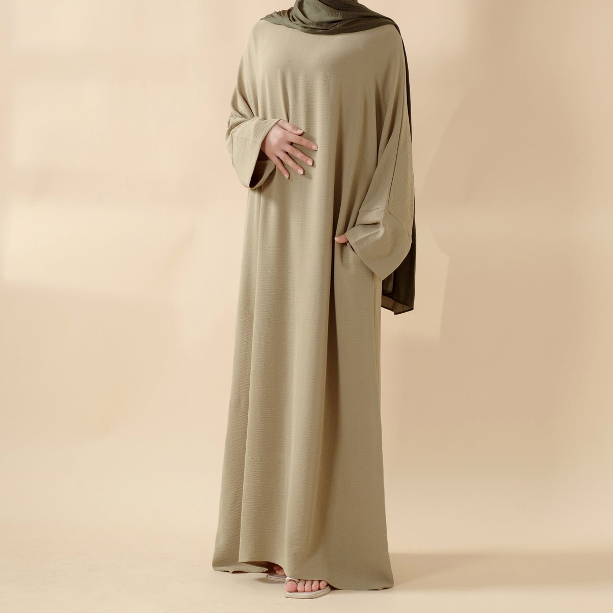 Abaya Vintage Simple Plissée (MA042)