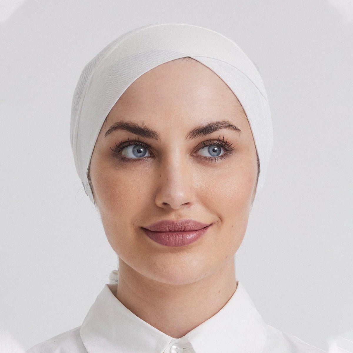 Bonnet hijab en coton mercerisé premium à bandes croisées avec bord ajustable (MH116)