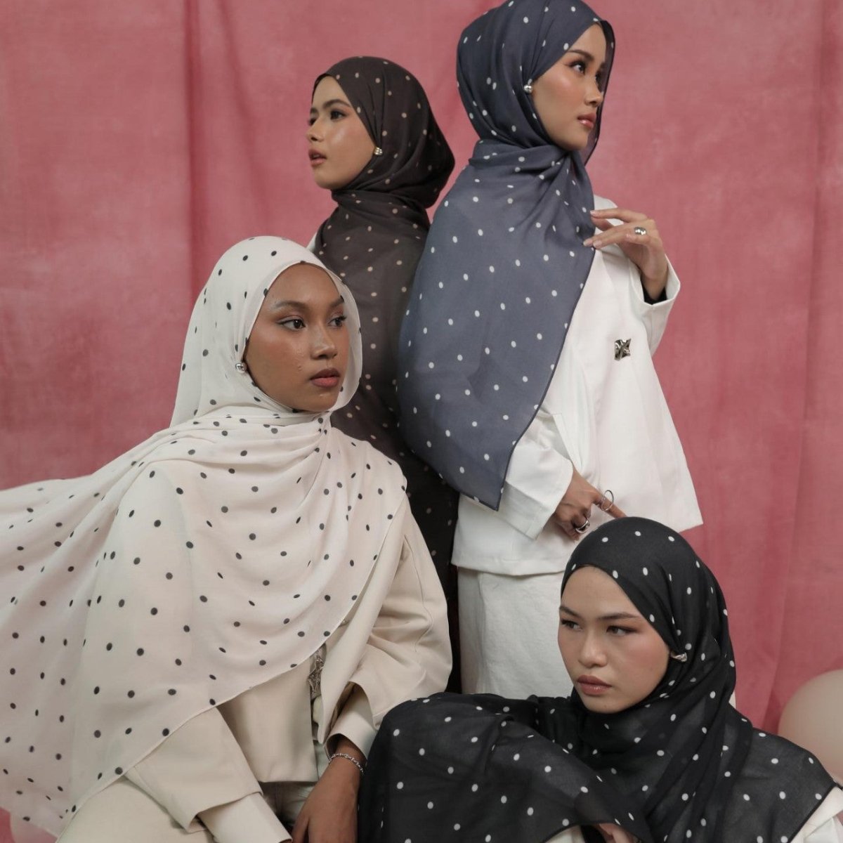 Foulard Hijab à Pois (MH230)
