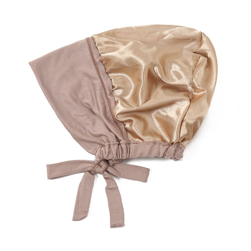 Sous-bonnet léger double épaisseur doublé satin pour hijab - Confortable et respirant (MH023)