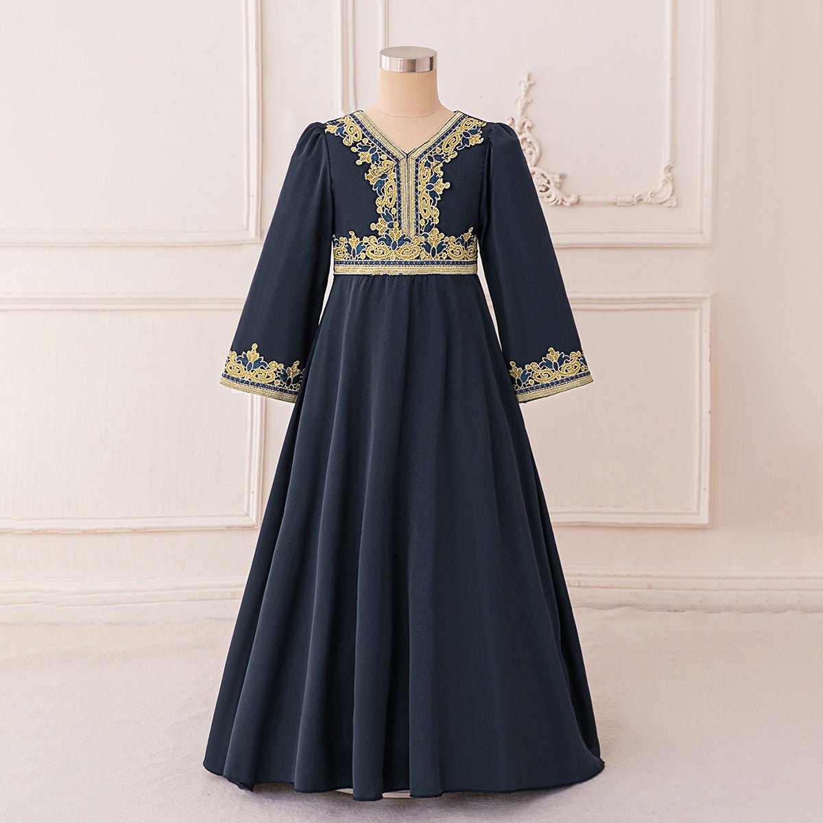 Robe Kaftan Brodée pour Filles (MKG020)