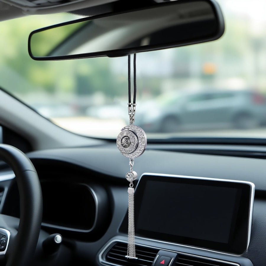 Accessoire de Voiture Islamique à Suspendre en Alliage | Ornement Suspendu pour Voiture avec Verset du Coran (MAC238)