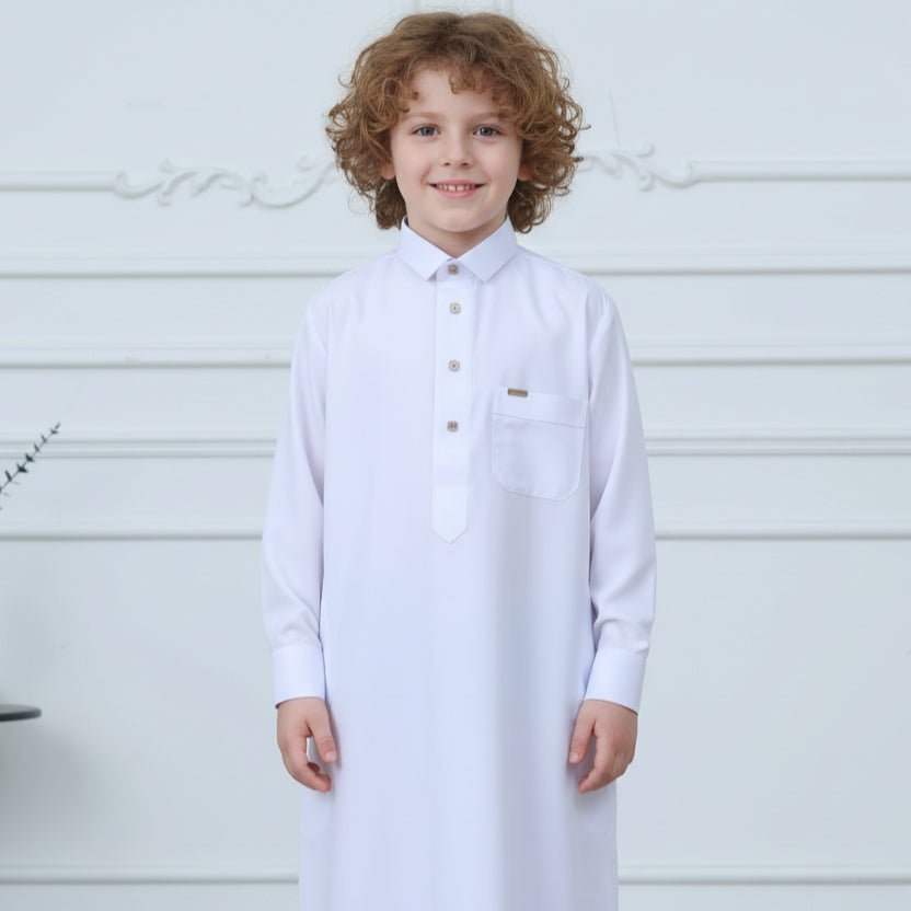 Thobe boutonné pour garçons (MKB011)
