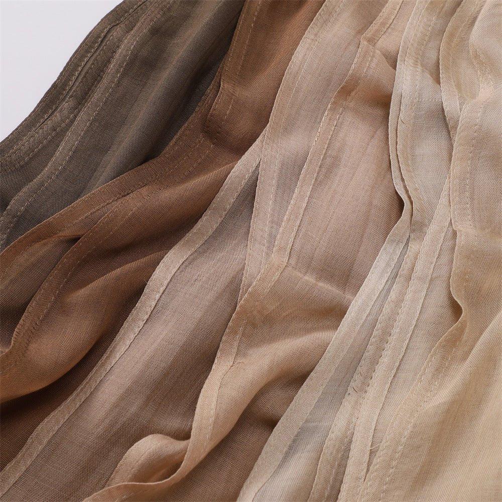 MH054 Hijab Rayon uni à large bord