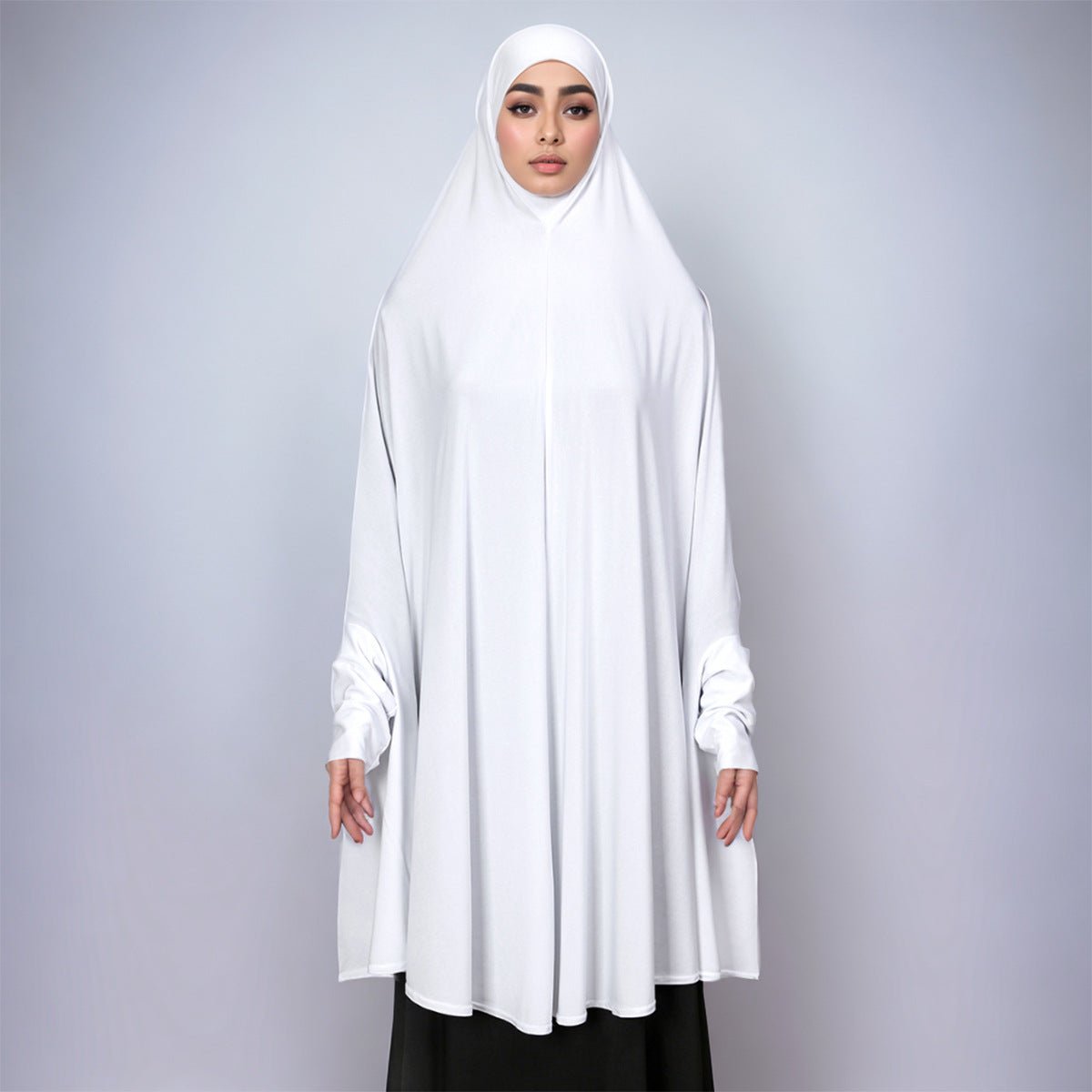 Robe de prière Khimar avec manches (MJ023)