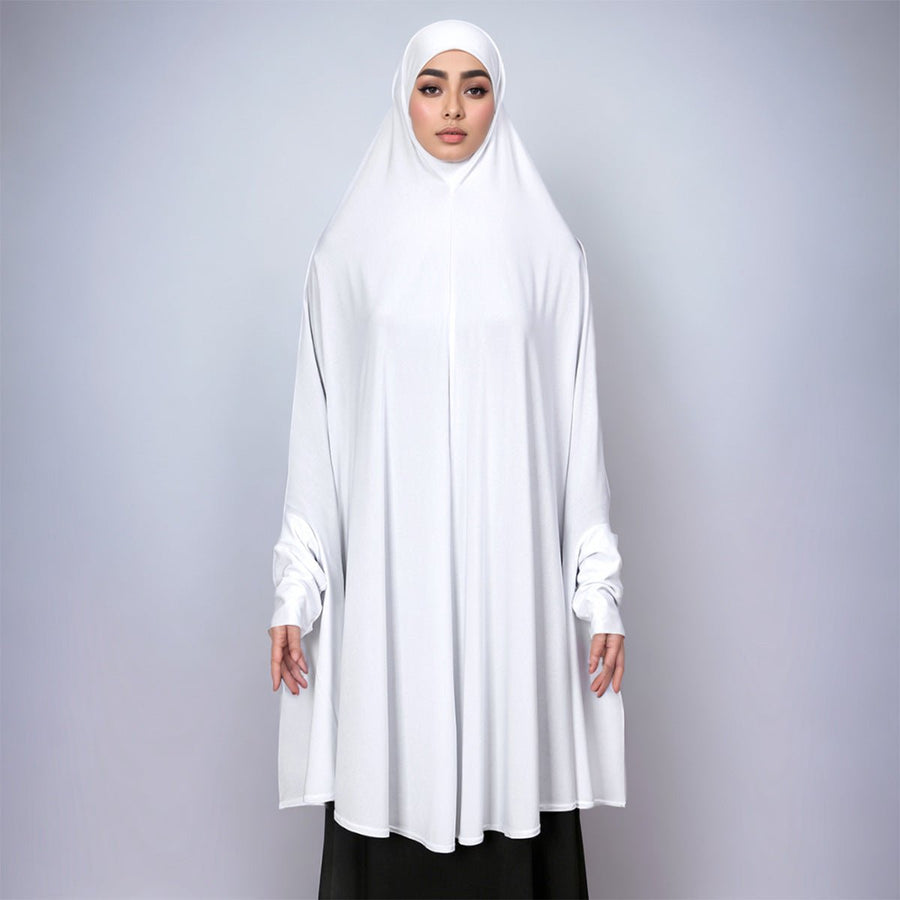 Robe de prière Khimar avec manches (MJ023)