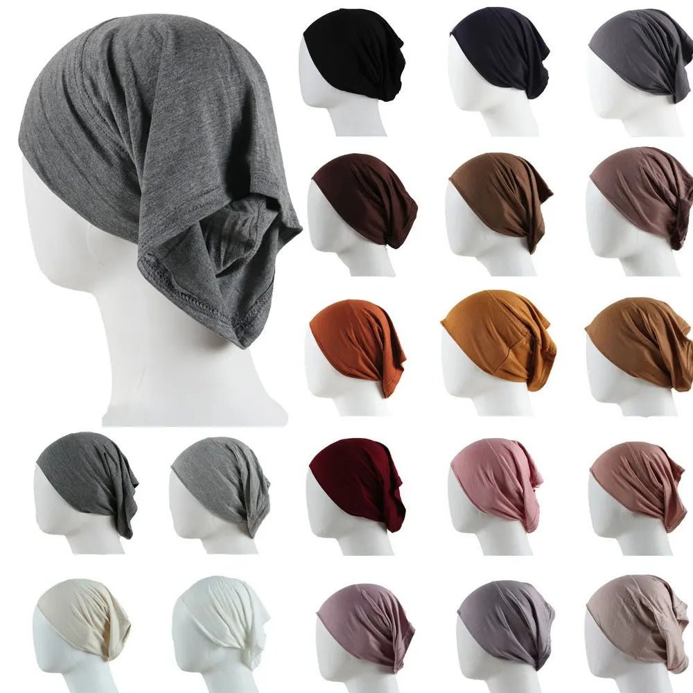 Bonnet Hijab en Coton Mercerisé | Bonnet Tube Extensible (MH198)