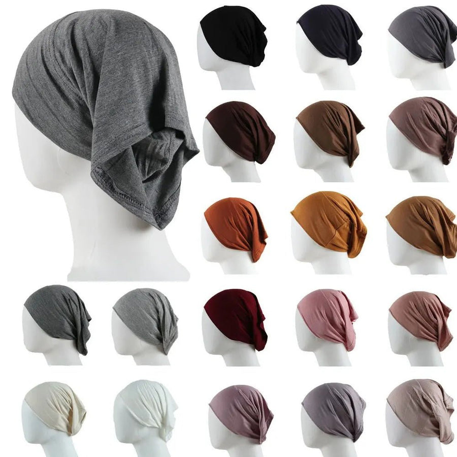 Bonnet Hijab en Coton Mercerisé | Bonnet Tube Extensible (MH198)