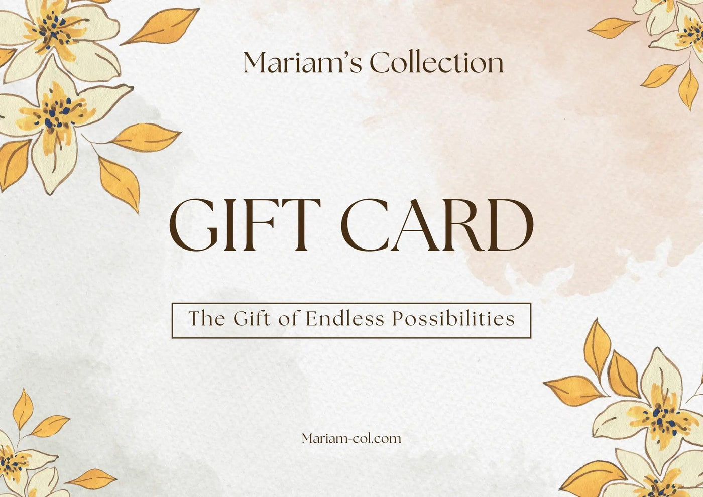 Carte cadeau VIP Mariam's Collection
