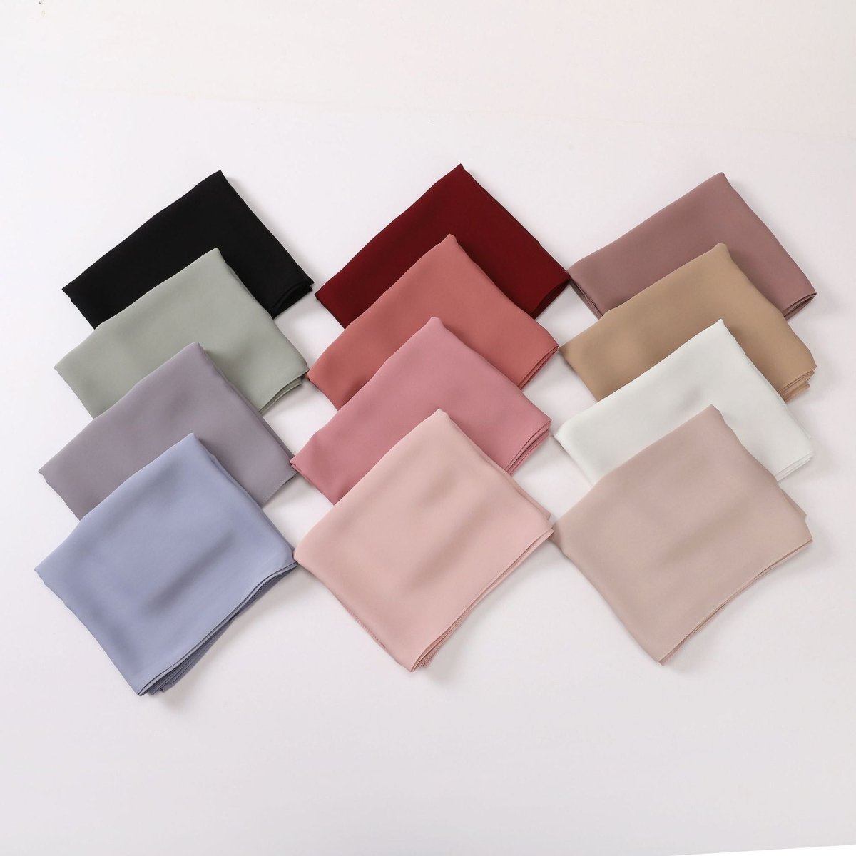 Hijab Long Anti-Froissement Effet Soie (MH154)