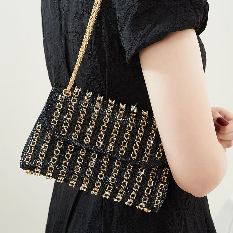 Sac pochette de soirée premium en strass cristal (MAC427)