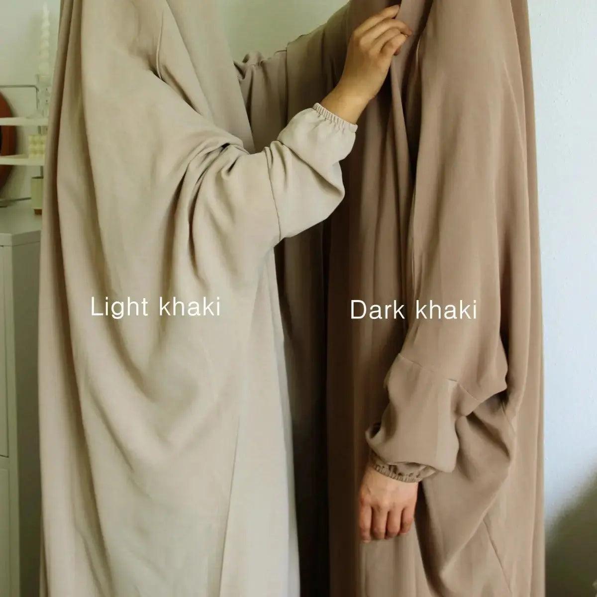 MJ0055 Jilbab 1 pièce en viscose avec niqab attaché