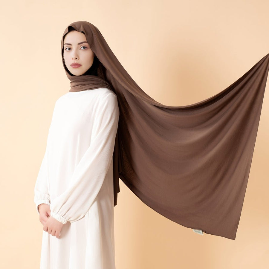 Hijab en Jersey de Bambou Premium | Hijab en Bambou Naturel (MH195)