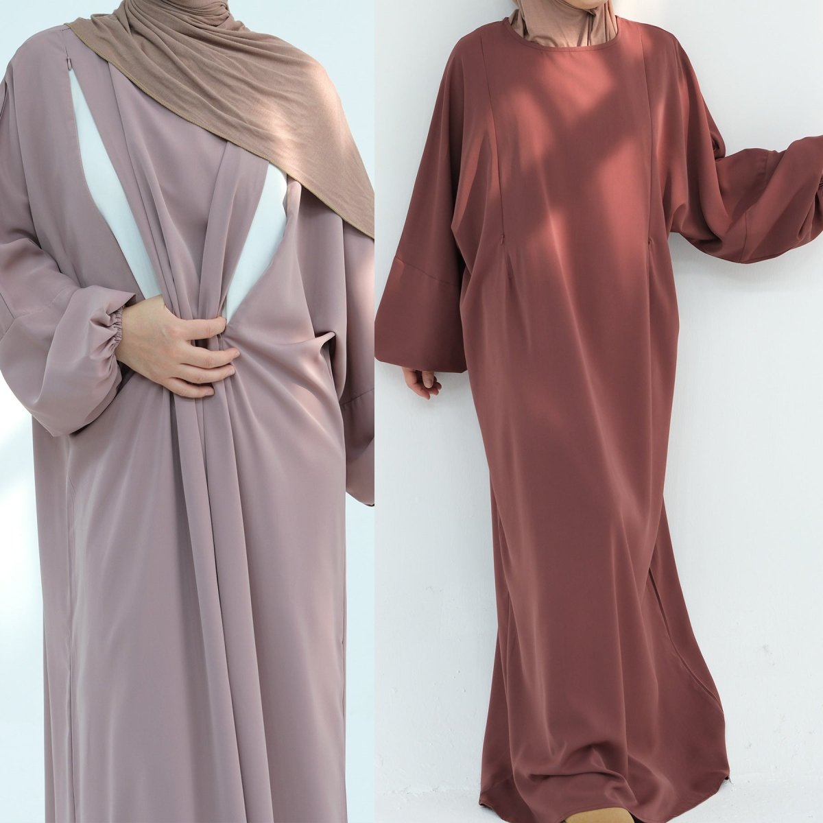 Abaya d'allaitement en tissu Nida (MA387)