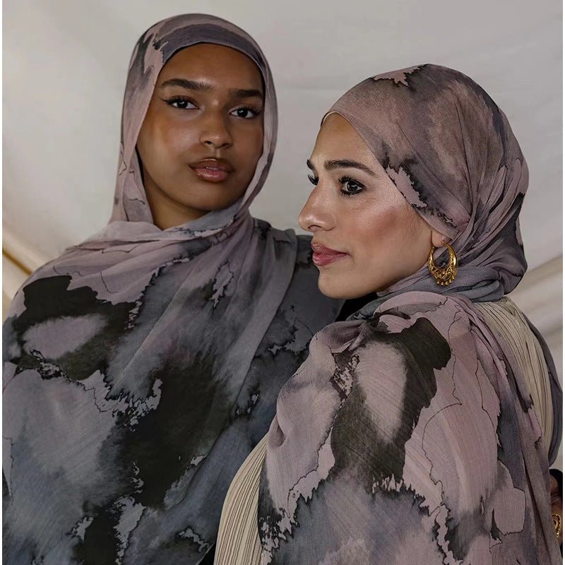 Foulard Hijab Imprimé Série Aquarelle (MH179)