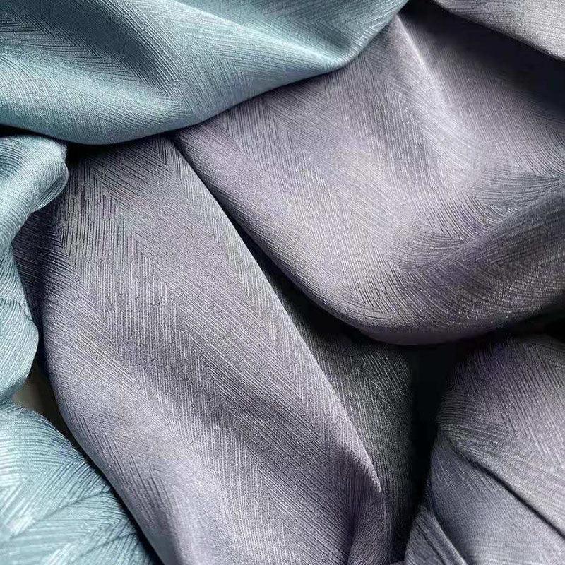 MH009 Hijab Musulman en Satin Jacquard à Motif Ondulé