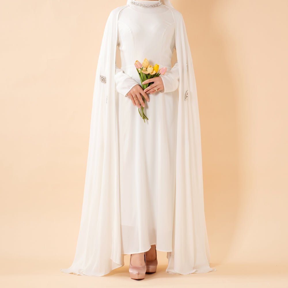 Cape Abaya Royal en Satin de Luxe (MA326)