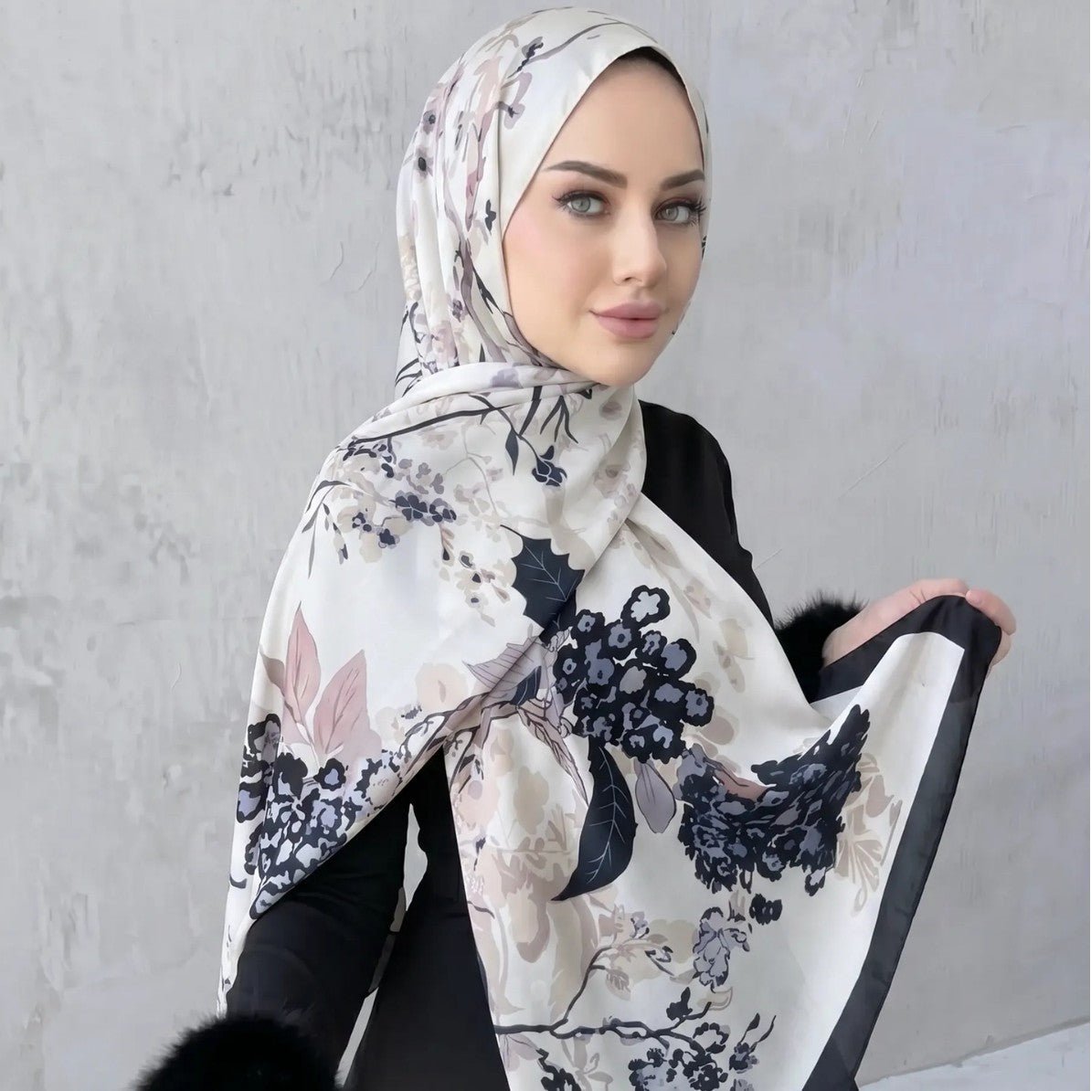 Écharpe hijab imprimée (MH239)