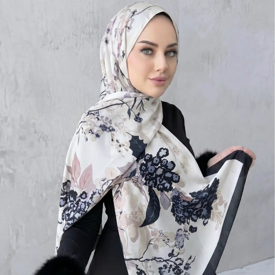 Écharpe hijab imprimée (MH239)