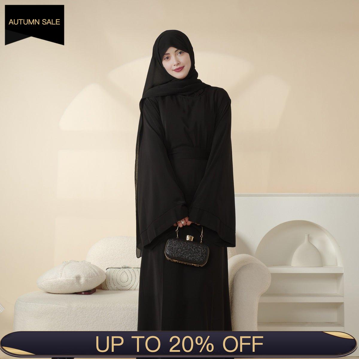 Abaya unie douce en Nidha (MA005)