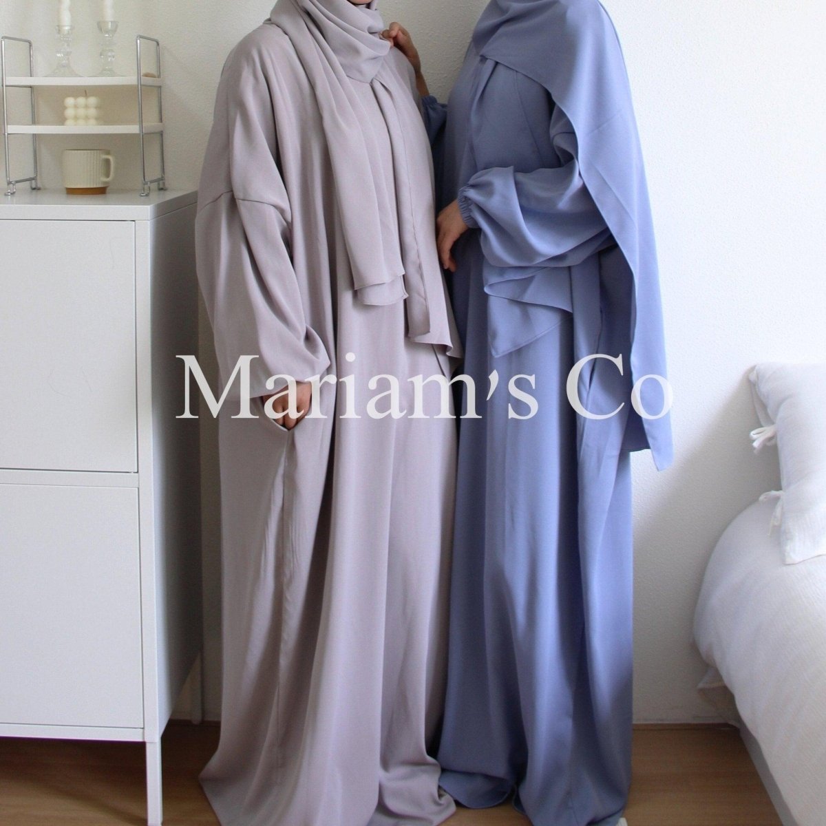 Abaya à Capuche avec Hijab Intégré et Poches (MA0011)