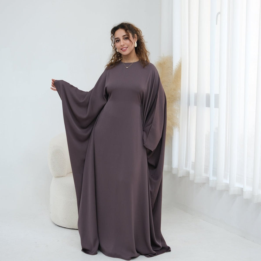 Robe Maxi Nida Crinkle Batwing Sleeve(MA458)