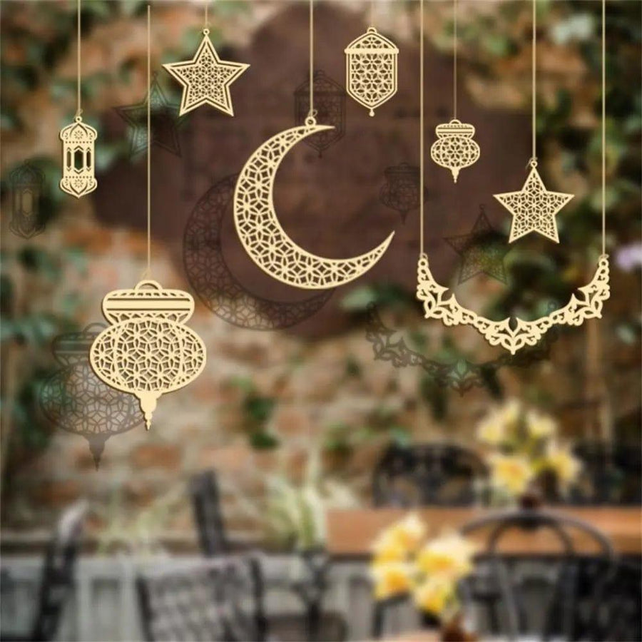 MR020 Décoration en bois Ramadan & Eid Moubarak