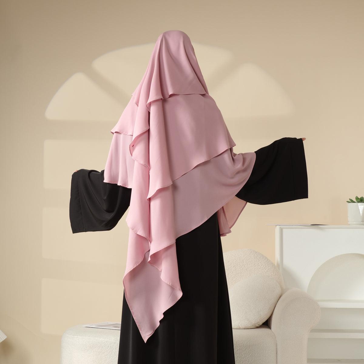 Khimar Trois Couches en Mousseline (MK002)