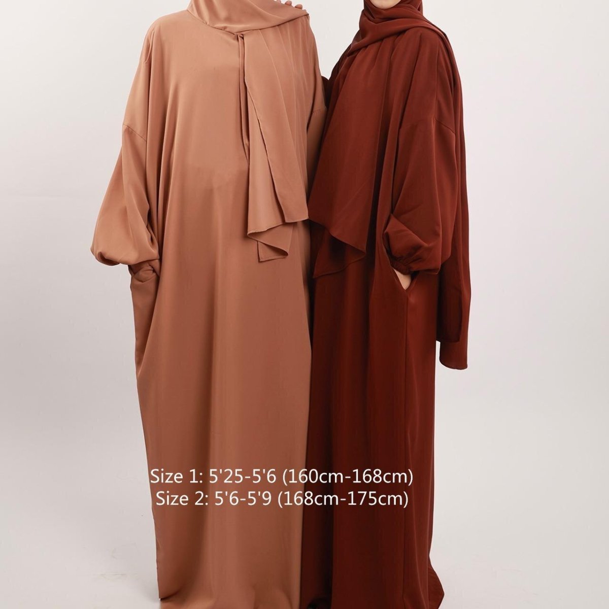 Abaya Sweat à Capuche avec Hijab Attaché (MA001)
