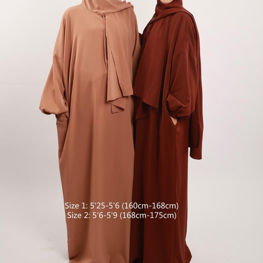 Abaya Sweat à Capuche avec Hijab Attaché (MA001)