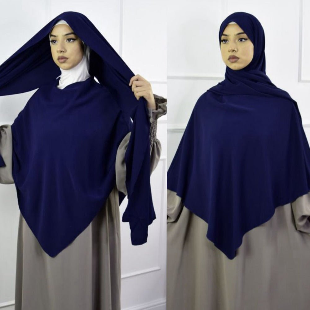 Hijab Châle Fashion à Simple Épaisseur avec Écharpe (MH082)