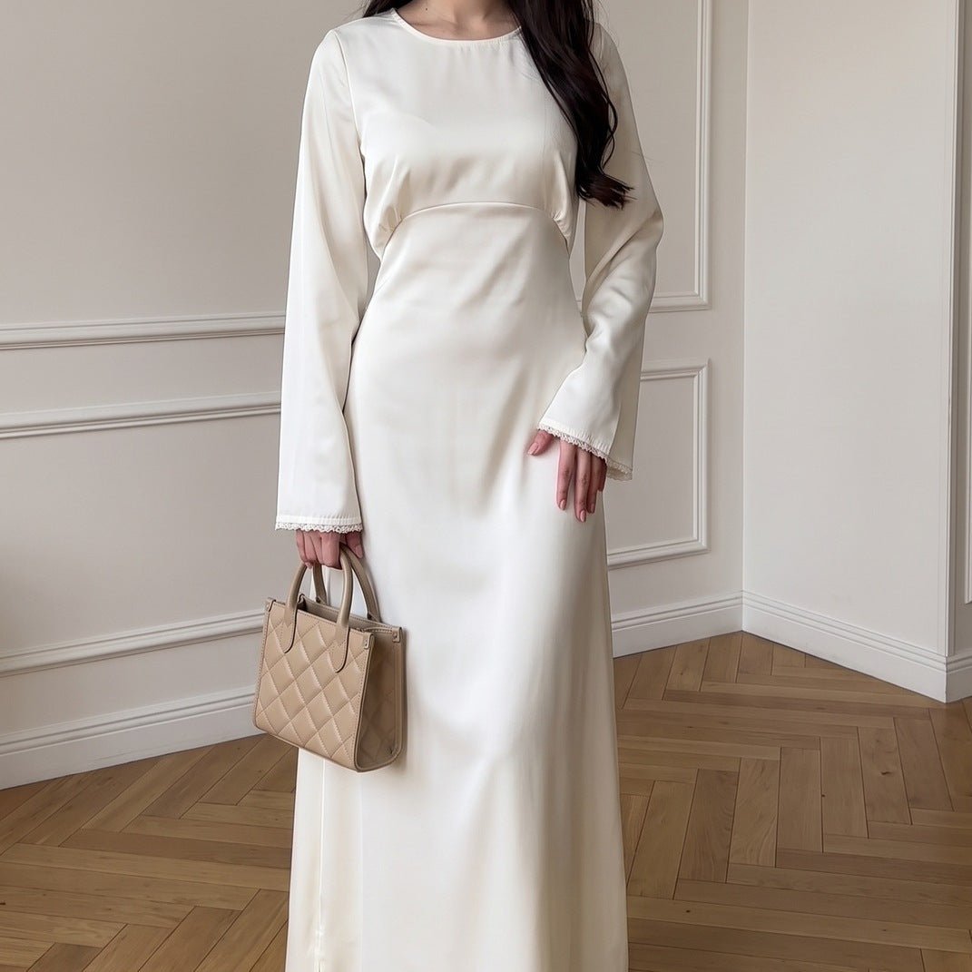 Robe Maxi Ivory Flared Sleeve (MS510)