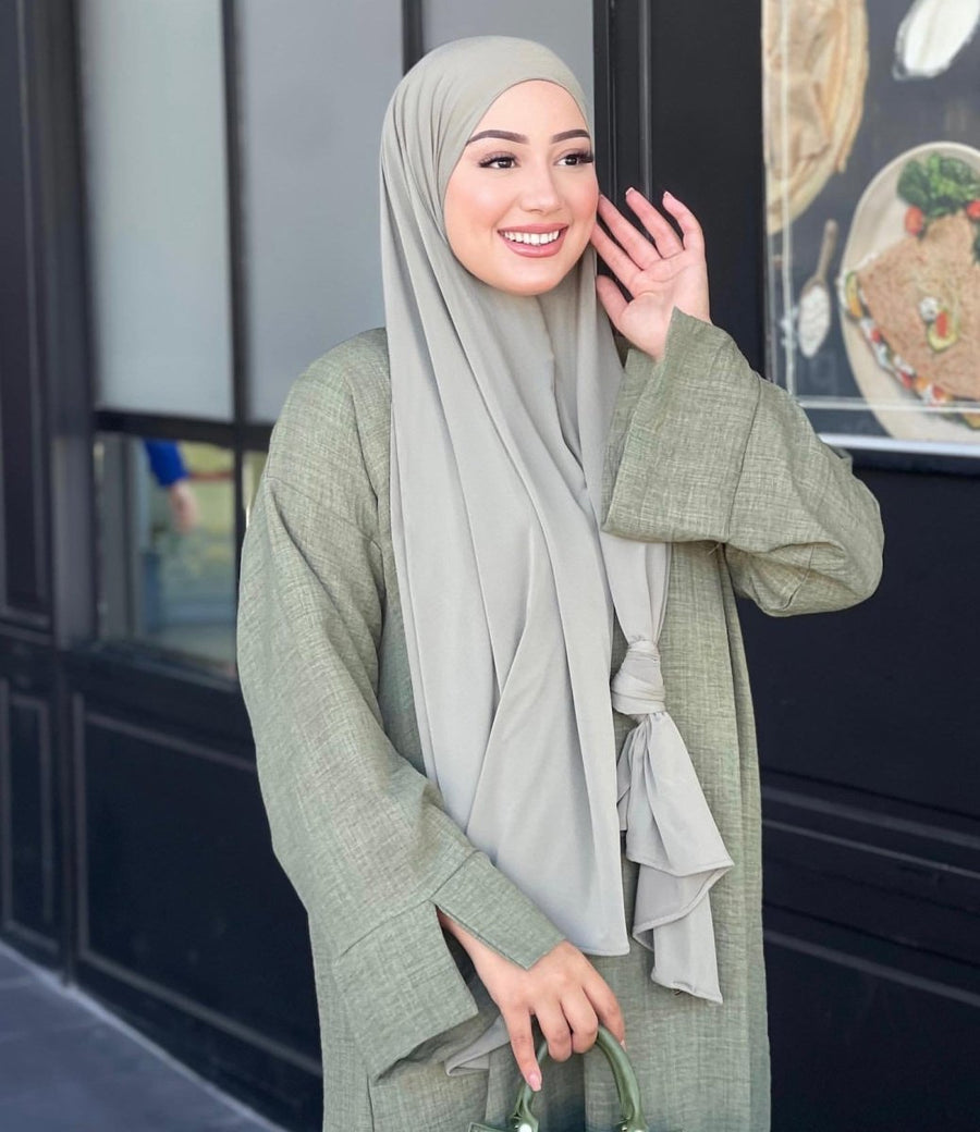 Abaya décontractée ample unie (MA109)