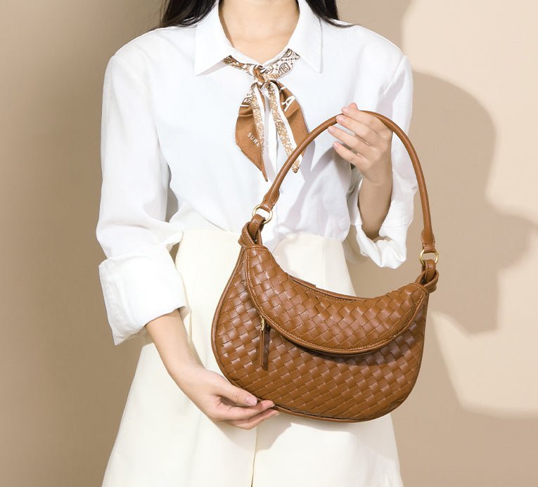 MAC177 Sac à bandoulière tissé rétro, chic et polyvalent, haut de gamme