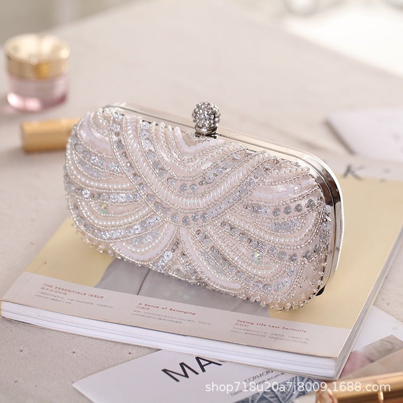 Sac pochette élégant orné de perles pour mariages et soirées (MAC278)