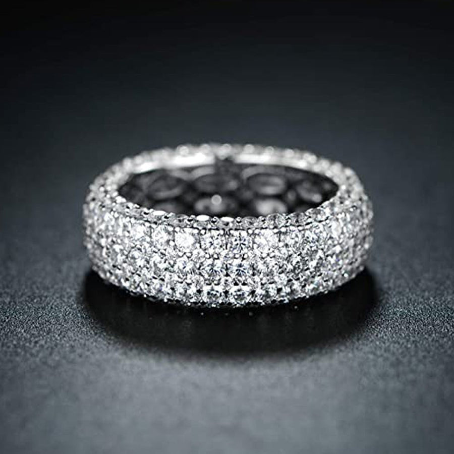 Bague MAC164 Multicouche Haut de Gamme Ultra-Scintillante Sertie de Diamants
