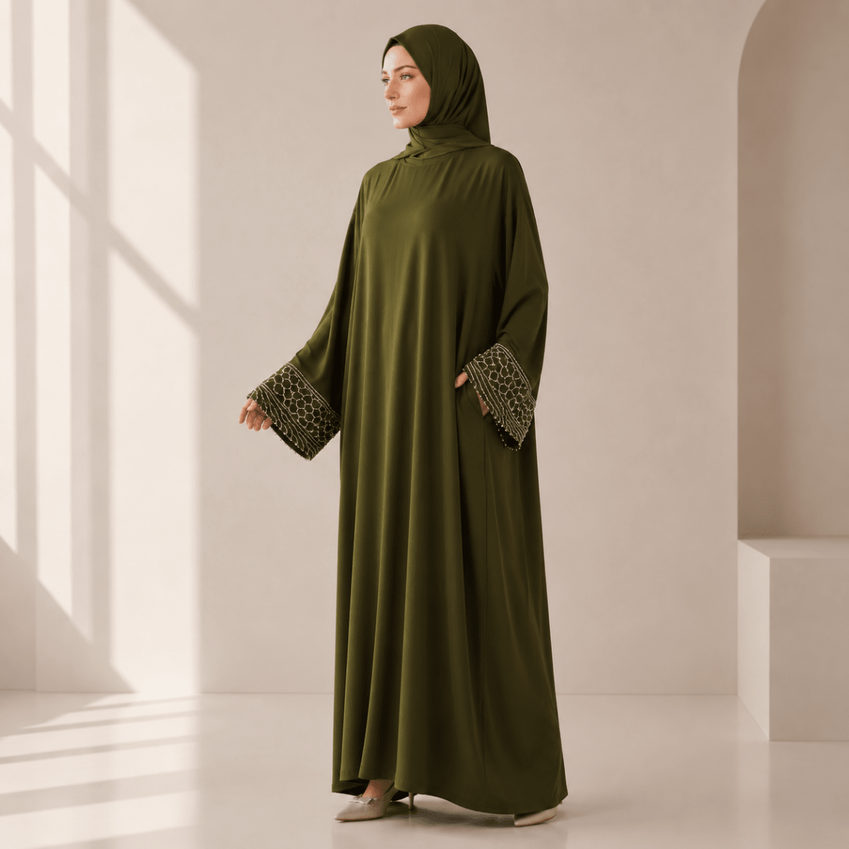 Robe Abaya Foulard de Poche Portable - Pièce d'Archive - MP042 (Taille Unique uniquement)