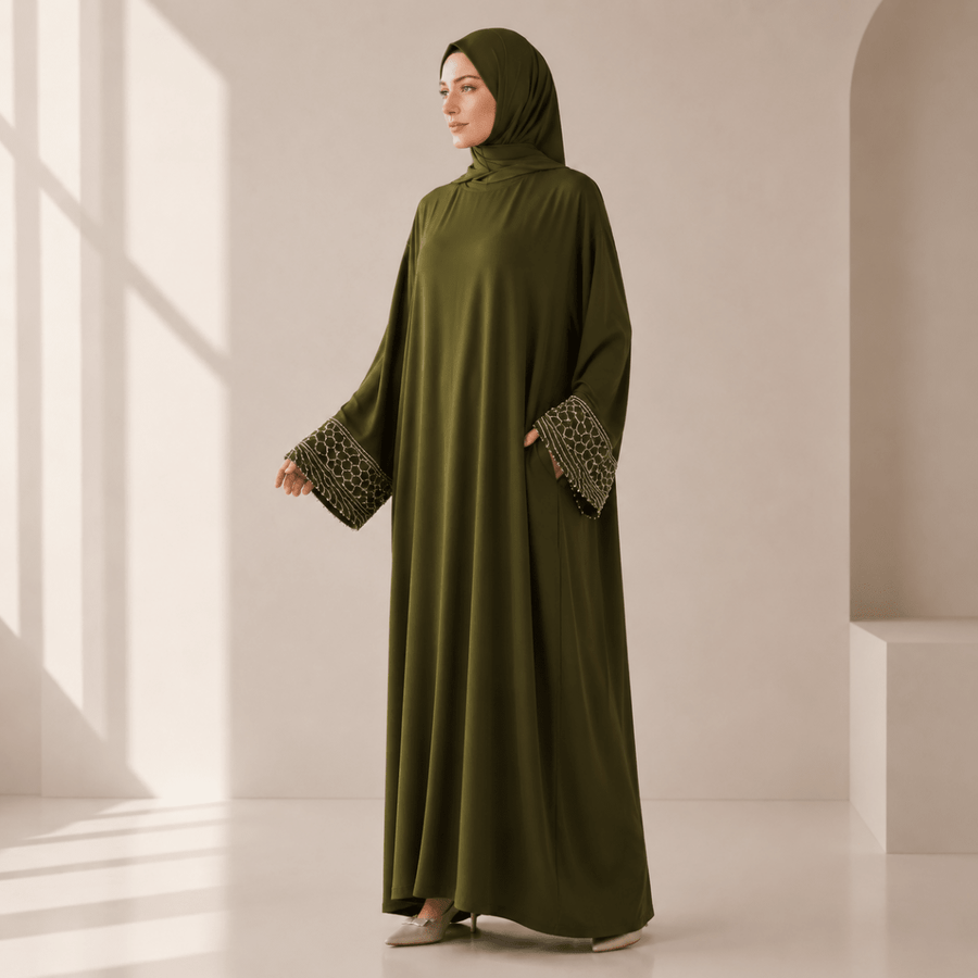 Robe Abaya Foulard de Poche Portable - Pièce d'Archive - MP042 (Taille Unique uniquement)