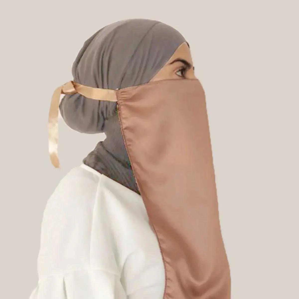 Niqab en satin respirant pour femme (MAC030)