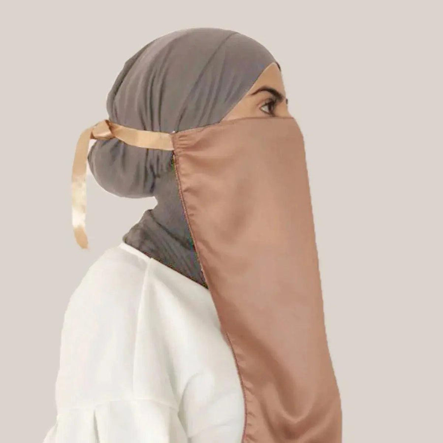Niqab en satin respirant pour femme (MAC030)
