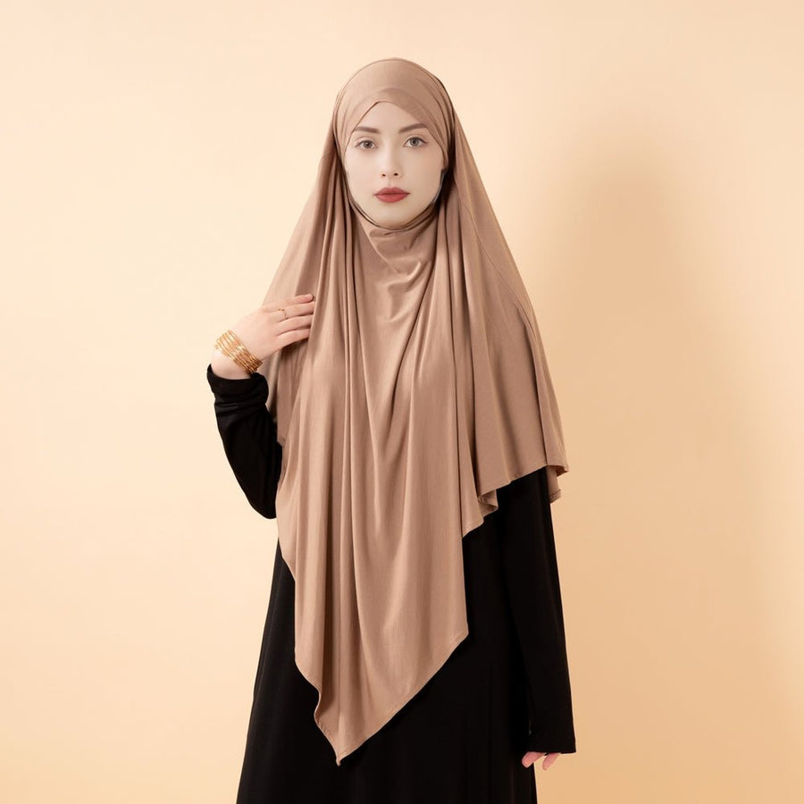 Khimar Premium en Lenzing™ Modal avec voile facial intégré (MK029)