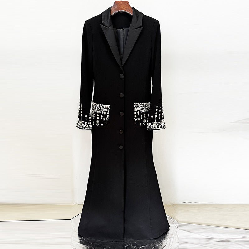 Robe de soirée blazer ornée de cristaux (MS300)