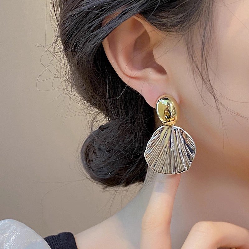 Boucles d'oreilles pendantes texturées artisanales Everyday Chic (MAC323)