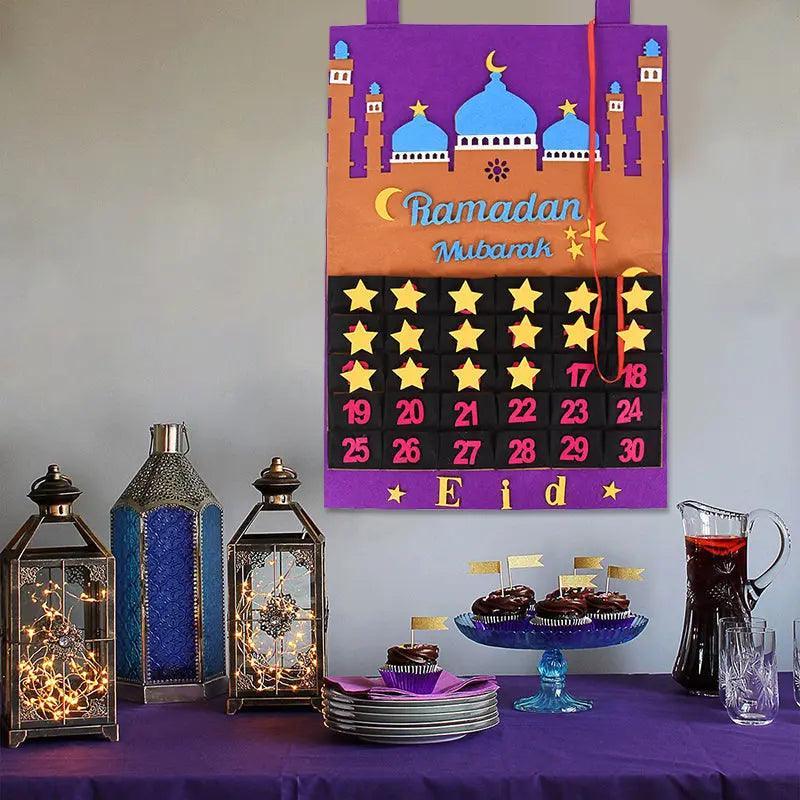 Pendentif Suspendu Calendrier en Tissu MR044 pour Ramadan